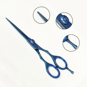 Low MOQ Customized <b>Hair</b> Barber <b>Scissors</b> Titanium Coating <b>Cutting</b> <b>Hair</b> <b>Scissors</b> Beauty Salon Stainless Steel Barber <b>Scissors</b> - Product Image 6