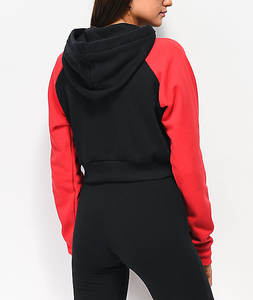 Pull à capuche 100% coton pour femmes haut court à manches longues avec coupe confortable couleur personnalisée nouveau Style Streetwear pour l'hiver - Product Image 2
