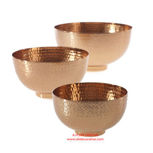 Vente en gros conception de bols de service de fruits en métal plaqué cuivre fabricants pour bols d'ustensiles de cuisine - Product Image 2