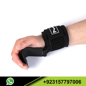 ตะขอแบนที่ดีที่สุดยกน้ําหนักตะขอโลหะการฝึกอบรมยิมจับสายรัดตะขอโลหะ - Product Image 3