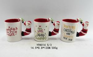 De cerámica <span class=keywords><strong>coffeee</strong></span> tazas con muñeco de nieve manejar - Product Image 6