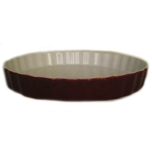 Plat en céramique pour four à micro-ondes, plat de cuisson rond en céramique - Product Image 2