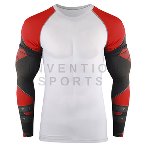 Asequible OEM personalizado impreso manga Rash Guard Plain O-cuello secado rápido compresión Fit Rash Guards para hombres a los mejores precios - Product Image 3