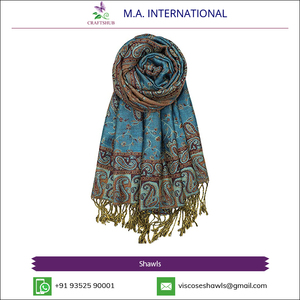 Novedades 2021 CRAFTSHUB Chal Largo de Viscosa con Diseño de Tapicería para Hombre, de la India (Rajasthan), en Venta - Product Image 2