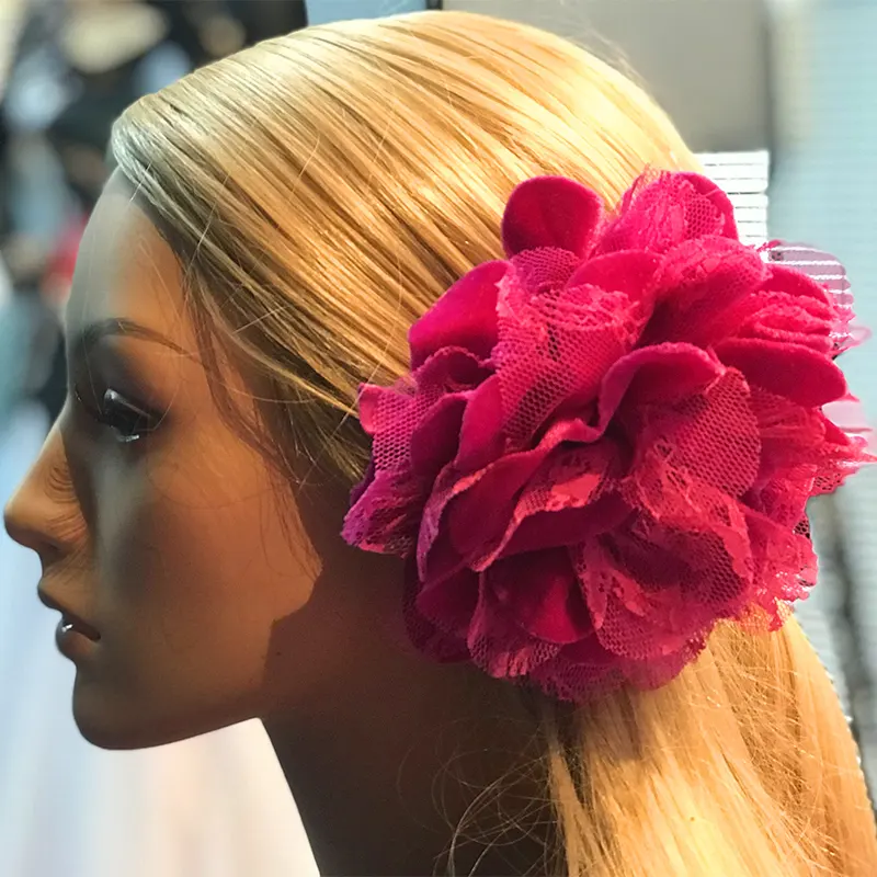Rosa Fiore Forcina per capelli Floreale Clip di fiori Spilla Fiore Multicolore Barrette per capelli Accessori per capelli per donna Ragazza Matrimonio Feste Spiaggia Matrimonio 
