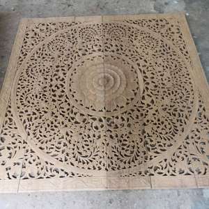 Tête de lit Mandala King en bois sculpté - Product Image 2