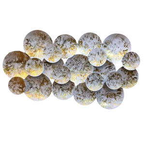 กรอบเหล็กตกแต่งทรงกลมหรูหรา,กระจกผนังดีไซน์ทันสมัยใช้เป็นของตกแต่งห้องนั่งเล่นห้องนอนสำนักงานบ้าน - Product Image 5