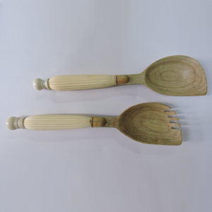 Ensemble de service à salade moderne avec poignée, cadeau de mariage, vaisselle avec serveur à salade à bas prix, maison et cuisine, fabriqué en Inde - Product Image 2