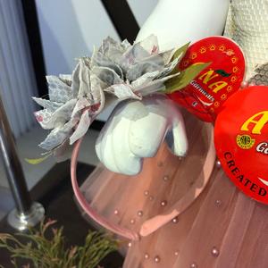 เดรสผ้าซาตินลายดอกไม้พิมพ์ลายดอกไม้, เดรสโมติสำหรับเด็กผู้หญิงสไตล์ปาร์ตี้พร้อมที่แต่งผมทรงโค้งสำหรับฤดูใบไม้ผลิสำหรับเด็ก - Product Image 4