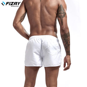 FIZAY ENTERPRISES <b>Men's</b> Summer Beach Gym <b>Shorts</b> Breathable Cotton Fleece Solid Pattern Casual Style by Brand Plain Dyed - Product Image 4