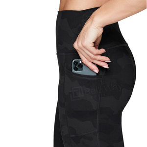 100% coton coton fibre de bambou femmes Logo personnalisé taille haute Sport Leggings long serré tricoté Spandex entraînement - Product Image 3