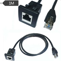 Câble réseau RJ45 mâle-femelle LAN Ethernet USB à montage sur panneau, conducteur en cuivre étamé, blindage tressé, conforme RoHS, pour ordinateur/imprimante