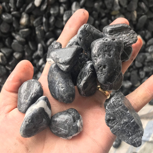 Galets naturels vietnamiens pour décoration de jardin, 5 m, pierres décoratives, aménagement paysager, pavé, couleur noire, toutes tailles, pierres bicyclette - Product Image 1