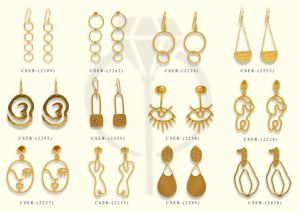 Boucles d'oreilles en argent sterling massif 925 plaqué or fabriquées à la main Dernière conception de boucles d'oreilles Boucle d'oreille à la mode pour les fêtes de cadeaux de mariage - Product Image 4