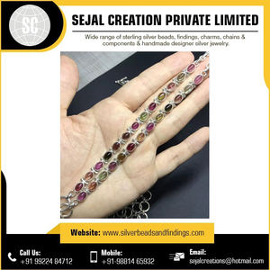 Pulsera de piedras preciosas de Plata de Ley 925 con diseño de moda personalizado chapado en oro y plata para regalos de fiesta de boda - Product Image 3