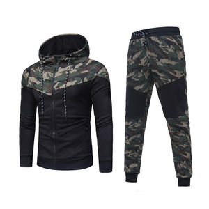 Custom Tracksuit 100% Cotton Two Piece <b>Hoodies</b> and Flare Sweat Pants Suit Stacked Joggers Set Men - Product Image 4