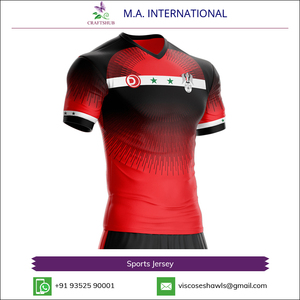 เสื้อเจอร์ซีย์กีฬาแบบสวมใส่สบาย คอวี แขนสั้น ทรงปกติ ออกแบบเองได้ตามสั่ง ขายส่ง - Product Image 3