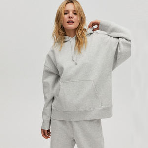 Survêtement gris surdimensionné pour homme, ensemble 2 pièces, sweat à capuche et pantalon de survêtement, avec cordon de serrage, tenue de fitness, nouvelle collection 2021 - Product Image 3