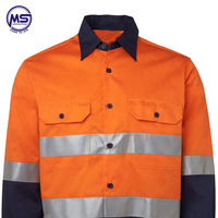Vêtements de travail en coton robuste pour l'industrie, uniforme haute visibilité, vêtements de sécurité réfléchissants
