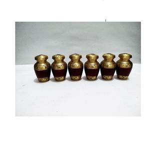 Souvenir d'or de la paix céleste, fournitures d'enterrement d'urne de crémation brasworld inde - Product Image 1