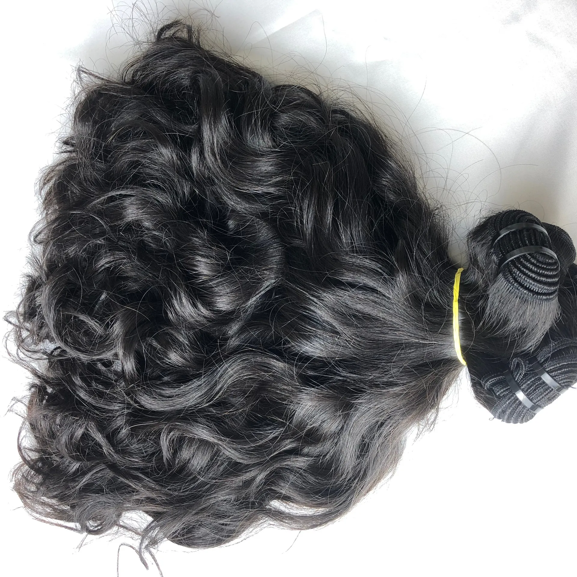 Notting Offre Spéciale! Tissage de cheveux ondulés naturels trame péruvienne, machine de coiffure automatique à double trame