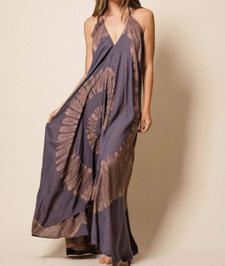 Kaftan à capuche en tissu doux pour femmes, nouvelle collection, hippie Boho, avec cravate colorant - Product Image 3