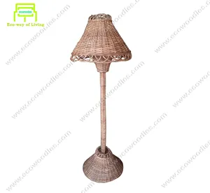 Hochwertige stilvolle Rattan Stehlampe Steh beleuchtung Sofa neben Wohnzimmer Ess bereich Beleuchtung Großhandels preis