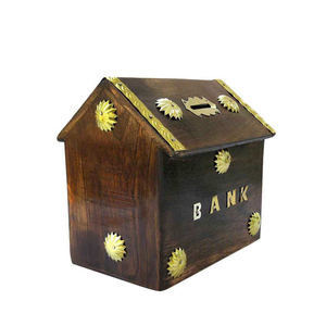 Hucha caja de madera con Mango hexagonal - Product Image 2