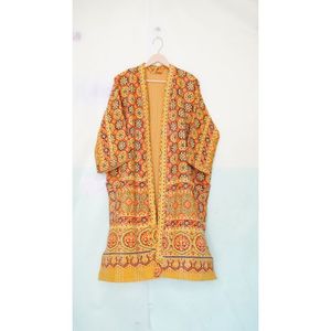 Kimono 100% coton Kimono indien Robes imprimées Peignoir pour femmes Peignoirs en coton Kimono léger Kimono - Product Image 2