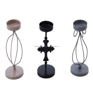 <b>Candle</b> Tea <b>Light</b> Set With New Style Iron Tealight Holder With Flower <b>Tree</b> Design & Multi Color - Product Image 5