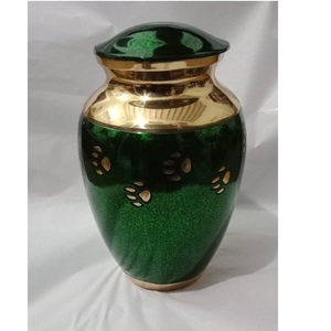 Urnas para cremación de mascotas, urnas redondas y pequeñas con grabado de huella de Odyssey, color azul claro, para el funeral de tu mascota - Product Image 5