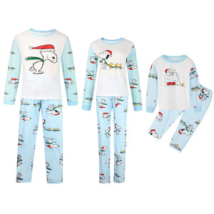 Conjunto de pijama Unisex para dormir, ropa de dormir familiar de manga larga para Navidad, venta al por mayor - Product Image 4