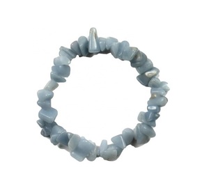 Pulsera de ágata con cuentas de cristal natural, pulsera de ágata con chips de Angelite, venta al por mayor - Product Image 2