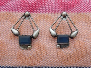 wholesale New arrival latest treanding handmade <b>silver</b> look stone <b>stud</b> ethnic <b>earings</b> for women and girls - Product Image 4