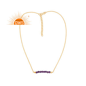 Collier Pendentif en Argent Sterling 925 de Haute Qualité avec Perles d'Améthyste Naturelle 2026 pour Femme - Fabricant de Bijoux - Product Image 1