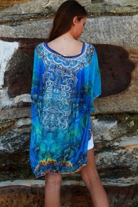 ร้อนงูทะเลทรายการพิมพ์ดิจิตอลคอวีผู้หญิงขนาดบวกชุดKaftan - Product Image 2