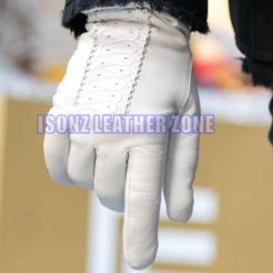 Gants d'hiver en peau de mouton pour femme, longueur poignet, motif serpent en daim, doublure velours, pour toutes les saisons - Product Image 4