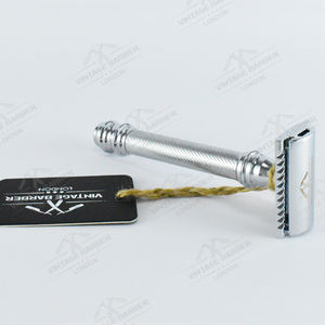 Maquinilla de afeitar de seguridad reutilizable de acero inoxidable con diseño clásico de doble filo de una sola hoja para hombres y mujeres - Product Image 3