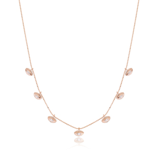 Eye Shape Shaker Trendy Elegant Dainty <b>Necklace</b> Wholesale <b>Handmade</b> 925 <b>Silver</b> Sterling Jewelry - Product Image 1