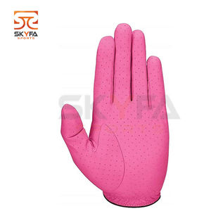 Guantes de Golf de piel auténtica Cabretta suaves y transpirables con logotipo bordado personalizado, 100% guantes deportivos de piel de oveja de alta calidad - Product Image 2