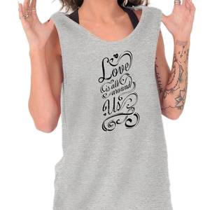 Camisetas sin mangas con estampado de frases inspiradoras para chicas, camisetas sin mangas personalizadas con ideas de impresión personalizadas con material de alta calidad - Product Image 5
