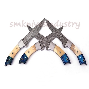 ชุดมีดเชฟ,04ชิ้นทำด้วยมือดามัสกัสมีสไตล์พร้อมชุดหนัง (Smk1930) เหล็กดามัสกัส67ชั้นเหล็กดามัสกัส - Product Image 2