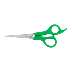 Ciseaux professionnels de style barbier en acier inoxydable pour chiens poignée en plastique vert avec pointe plate pour couper les cheveux pince à épiler les cils - Product Image 6