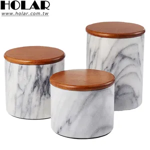 [Holar] Taiwan Made Premium Marble Jar Container Canister with Airtight Seal Lid