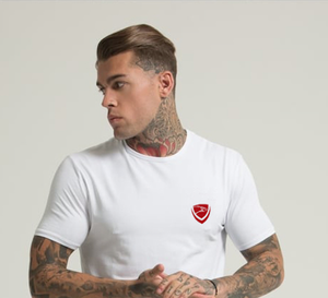 T-shirt de sport pour homme avec 95% coton 5% élasthanne Logo privé personnalisé Tissu en jersey Vêtements de sport de fitness unis avec motif imprimé - Product Image 3