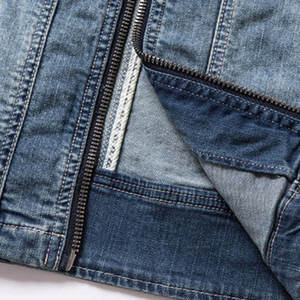 Jeans en coton uni bleu pour hommes fabriqués au Pakistan, vestes de rue, prix de gros - Product Image 3