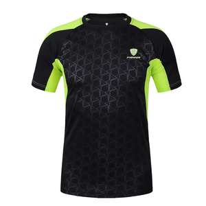 T-shirt de sport respirant à col montant en coton 100% imprimé, design tendance 2021, séchage rapide - Product Image 3