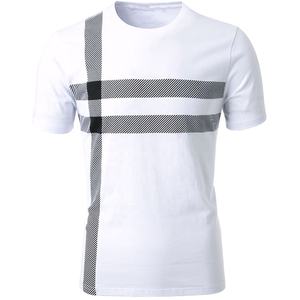 2025 été nouveau Style à manches courtes Logo personnalisé impression col rond T-Shirt 100% coton col rond t-shirt décontracté unisexe OEM - Product Image 1