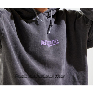 Sweat-shirts à capuche en polaire légers et chauds pour hommes, de haute qualité, personnalisables, coupe oversize, design délavé à l'acide, séchage rapide - Product Image 4