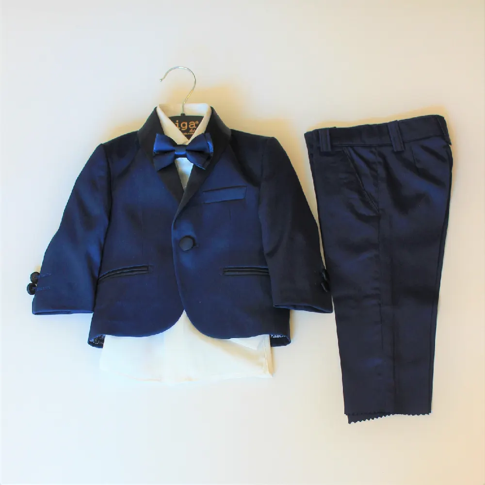 Baby Jongens Formele Kleding Blazer Trouwpak Blazer + Shirt + Broek + Tie 4 Stuks Baby Boy Pak Set